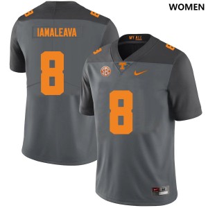 Women Nico Iamaleava Gray Tennessee Vols #8 NCAA Jersey