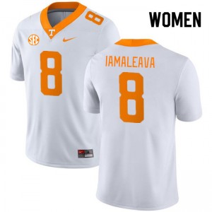 Women's Nico Iamaleava White Tennessee #8 University Jersey