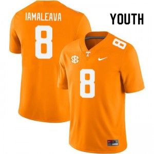 Youth Nico Iamaleava Orange Tennessee Volunteers #8 Stitched Jersey